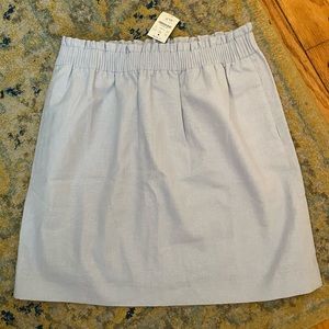 NWT J. Crew Mini Linen Blue Skirt 8 10